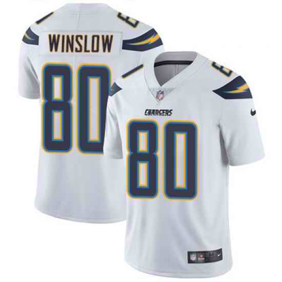 Nike Chargers #80 Kellen Winslow White Mens Stitched NFL Vapor Untouchable Limited Jersey